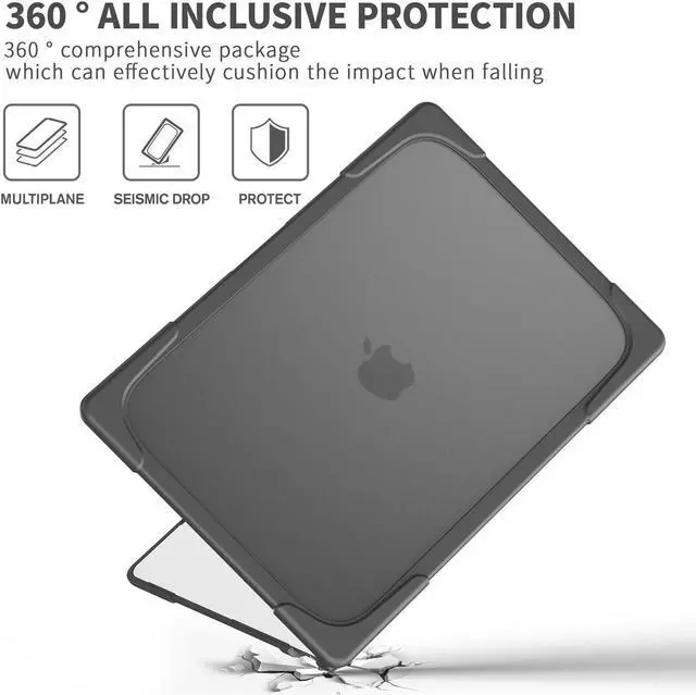 Alt view image 2 of 7 - Compatible with MacBook Air 15 inch Case 2023 Release A2941 M2 Chip with Liquid Retina Display Touch ID, Heavy Duty Rugged Hard Shell Shockproof Cover with Keyboard Skin, Type C Adapter