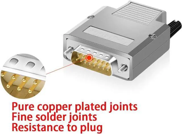 Alt view image 2 of 7 - DB15 Solderless Serial to 15-pin Port Terminal Adapter Connector Breakout Board with Case Long Bolts Nuts (Male Metal)