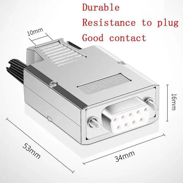 Alt view image 3 of 6 - 2PCS DB9 Breakout Connector, Solderless Metal Shell RS232 D-SUB Serial to 9-Pin Port Terminal Female Adapter Connector Breakout Board with Case
