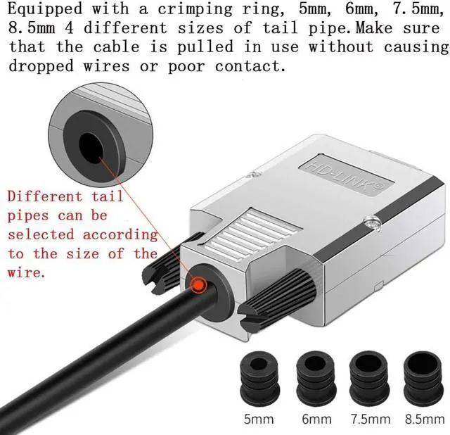 Alt view image 4 of 6 - 2PCS DB9 Breakout Connector, Solderfree Metal Shell RS232 D-SUB Serial to 9-Pin Port Terminal Male Adapter Connector Breakout Board with Case