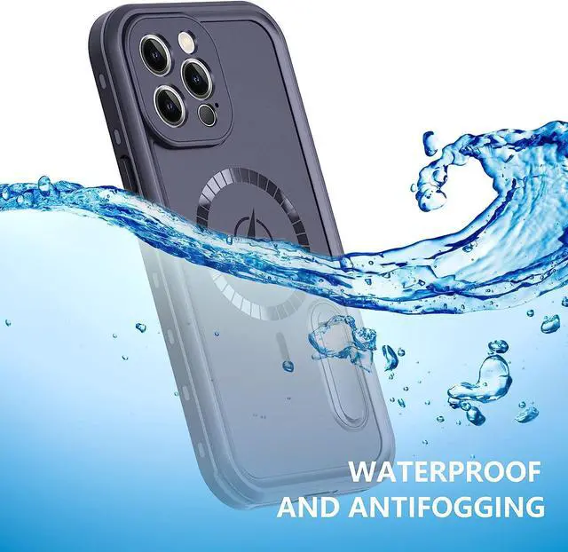 Alt view image 2 of 7 - Waterproof Case for iPhone 13 Pro Max with Mag-Safe Charging, Built-in Screen Protector and Kickstand, Magnetic Heavy Duty Shockproof for Apple iPhone 13 Pro Max 5G