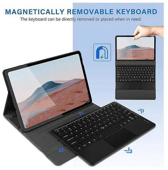 Alt view image 7 of 7 - Touchpad Keyboard Case for Lenovo Tab P11 2nd Generation 11.5 inch / Xiaoxin Pad Plus 11.5 inch 2023 Model TB-350FU TB-350XU, Detachable Wireless Keyboard Cover with Trackpad & Pencil Holder