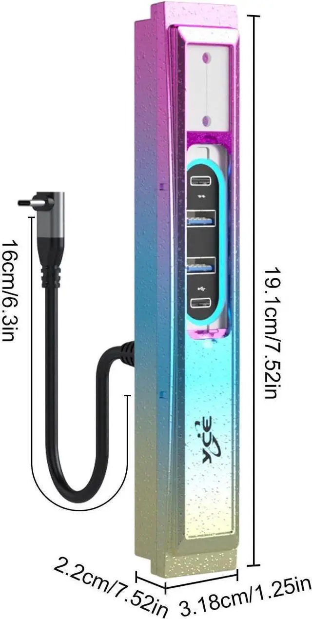 Alt view image 2 of 7 - Car USB Hub, Fast Charging USB Hub with LED Lighting, Model 3 / Modedl Y Car Docking Station with Smart Sensor, USB Hub for Car Dashboard with 27W Fast Charging for Car SUV Truck Laptop Mobile Red