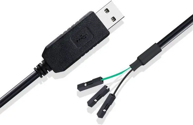 Alt view image 4 of 5 - DTech FTDI USB to TTL Serial 3.3V Adapter Cable TX RX Signal 3 Pin 0.1 inch Pitch Female Socket FT232RL Chip Windows 11 10 8 7 Linux MAC OS (3ft, Black) 3 ft.