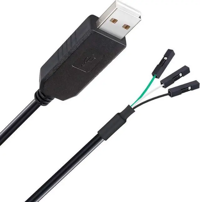 Alt view image 3 of 5 - DTech FTDI USB to TTL Serial 3.3V Adapter Cable TX RX Signal 3 Pin 0.1 inch Pitch Female Socket FT232RL Chip Windows 11 10 8 7 Linux MAC OS (3ft, Black) 3 ft.