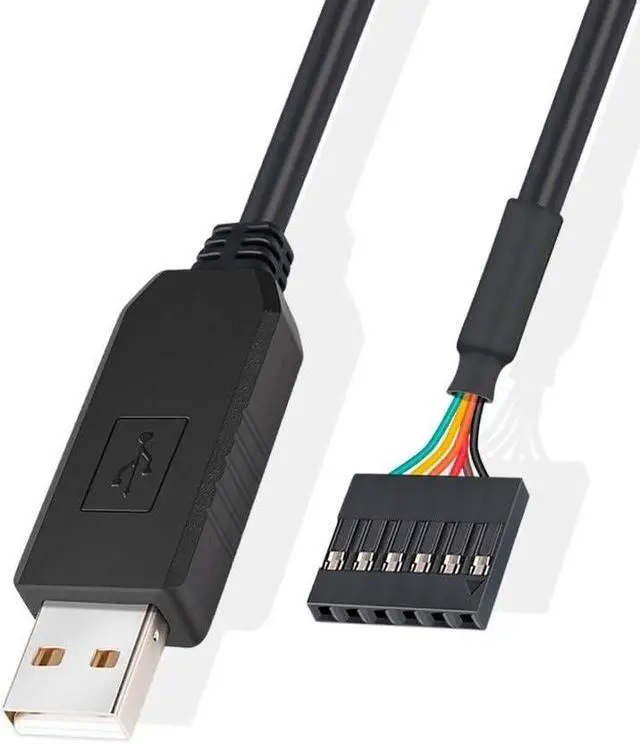 Alt view image 5 of 5 - FTDI USB to TTL Serial 3.3V Adapter Cable 6 Pin 0.1 inch Pitch Female Socket Header UART IC FT232RL Chip Windows 11 10 8 7 Linux 3 ft.