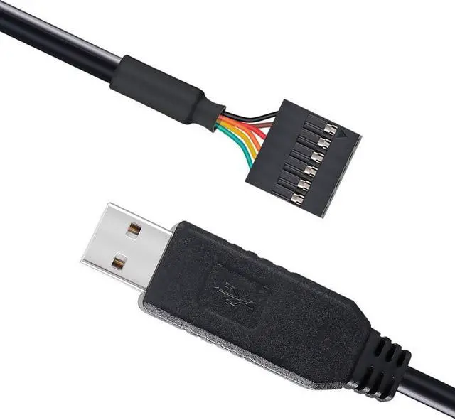 Alt view image 3 of 5 - FTDI USB to TTL Serial 3.3V Adapter Cable 6 Pin 0.1 inch Pitch Female Socket Header UART IC FT232RL Chip Windows 11 10 8 7 Linux 3 ft.