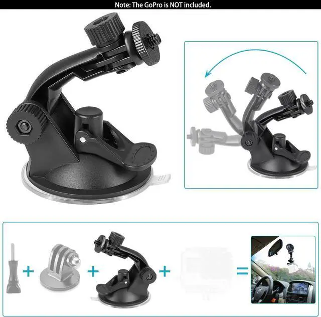 Alt view image 2 of 7 - 12 in 1 Action Camera Accessory Kit Compatible with GoPro Hero 12 11 10 9 8 7 6 5 4 GoPro Max GoPro Fusion Insta360 DJI Osmo Action Action 2 AKASO and more