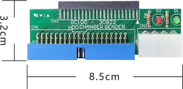 Alt view image 5 of 7 - IDE 2.5 to 3.5 Adapter, 44 Pin 2.5-inch IDE Hard Disk of Laptop to 40 Pin IDE Port On PC Motherboard,HDD Hard Disk Drive or SSD to PATA Port Connector Card