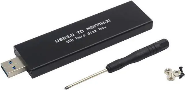 Main image of M.2 SSD Enclosure (No Cable Need), USB to M.2 SATA SSD (B Key) Adapter with Case, Use as Portable SSD, High Performance M.2 External Enclosure, Support M2 2230 2242 2260 2280