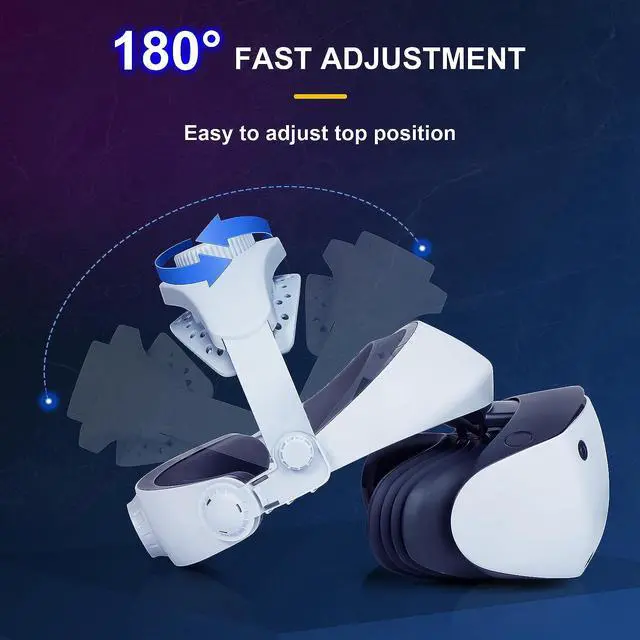 Alt view image 3 of 6 - Adjustable Head Strap for Playstation VR2, Reduced Pressure Lightweight PSVR2 Strap, Enhanced Support and Comfort in VR Headset Compatible with PS5 VR2