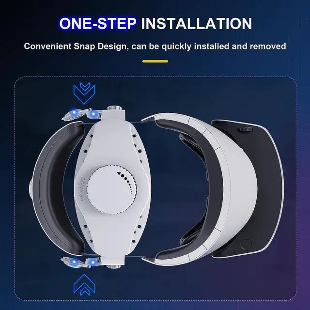 Alt view image 6 of 6 - Adjustable Head Strap for Playstation VR2, Reduced Pressure Lightweight PSVR2 Strap, Enhanced Support and Comfort in VR Headset Compatible with PS5 VR2