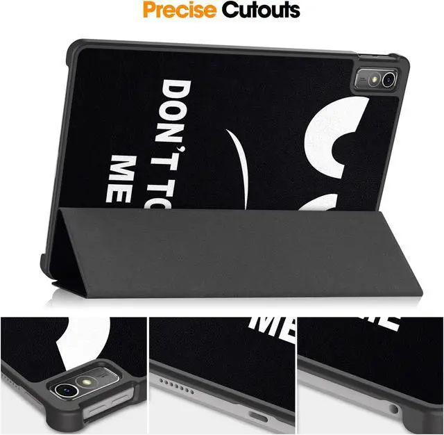 Alt view image 4 of 7 - Case for Lenovo Tab M10 5G 10.6 Inch 2023 TB-360ZU TB-360XU, Tri fold Slim Lightweight Hard Shell Smart Protective Cover with Multi-Angle Stand, Universal Stylus Pen Black/White