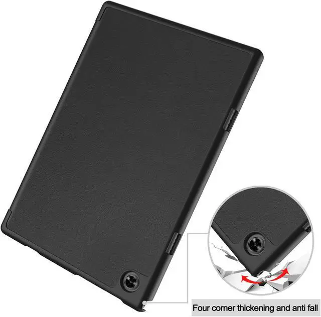 Alt view image 6 of 7 - Case for Teclast M40 / M40 Pro / P20S / P20HD, Tri fold Slim Lightweight Hard Shell Smart Protective Cover with Multi-Angle Stand, Universal Stylus Pen