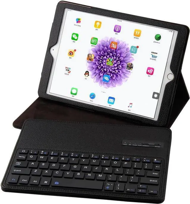 Main image of Keyboard Case for iPad Pro 12.9 inch 2015 2017 with Detachable Wireless Keyboard, Ultra Slim PU Leather Folio Stand Cover for Old Version iPad Pro 12.9 Inch 2015 2017 Black