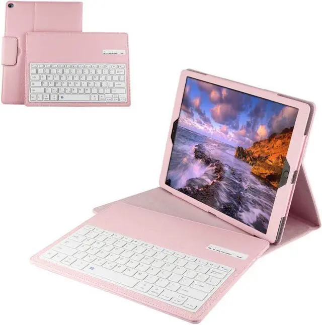 Alt view image 4 of 7 - Wireless Bluetooth Keyboard Case for iPad 9.7 inch 2017 2018 6th 5th Gen, Air 2/Air, iPad Pro 9.7 Slim Shell Protective Stand Cover with Detachable Keyboard Pink