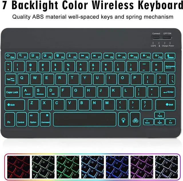 Alt view image 7 of 7 - Keyboard Case for iPad Air 5th/4th Gen 10.9 inch 2022/2020, iPad Pro 11 inch 4th 3rd 2nd 1st Gen 2022/2021/2020/2018, Detachable Wireless Backlit Magnetic Keyboard, Built-in Pencil Holder, Smart Cover