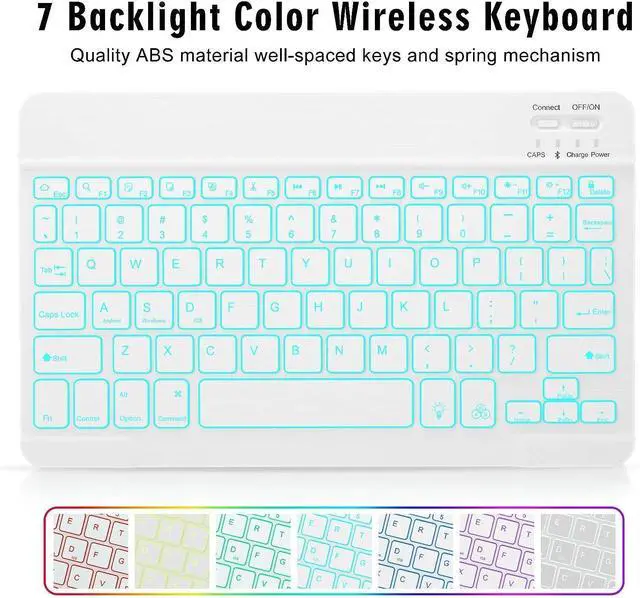 Alt view image 6 of 7 - Keyboard Case for iPad Air 5th/4th Gen 10.9 inch 2022/2020, iPad Pro 11 inch 4th 3rd 2nd 1st Gen 2022/2021/2020/2018, Detachable Wireless Backlit Magnetic Keyboard, Built-in Pencil Holder, Smart Cover