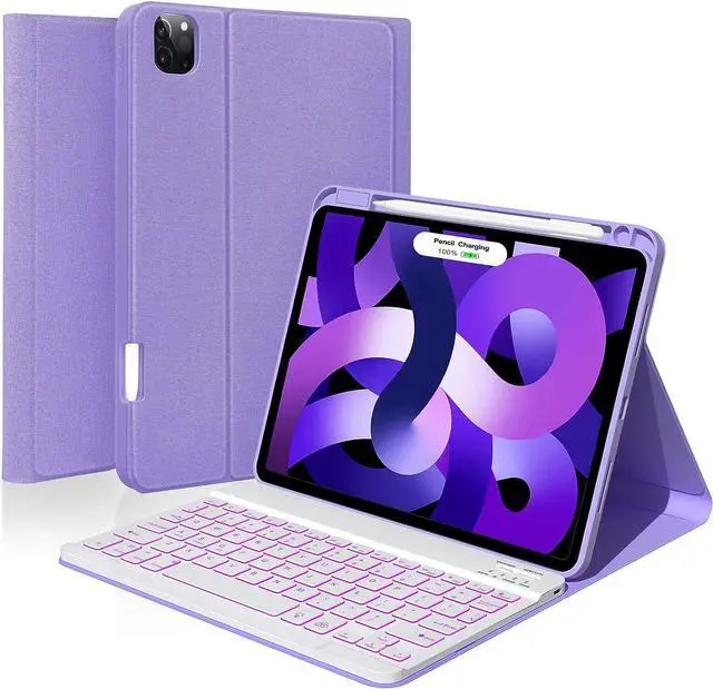 Main image of Keyboard Case for iPad Air 5th/4th Gen 10.9 inch 2022/2020, iPad Pro 11 inch 4th 3rd 2nd 1st Gen 2022/2021/2020/2018, Detachable Wireless Backlit Magnetic Keyboard, Built-in Pencil Holder, Smart Cover