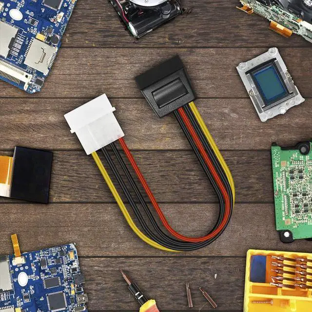 Alt view image 4 of 4 - SATA to Molex, 3 Pack 4 Pin Molex to SATA Power Cable - 8 Inches