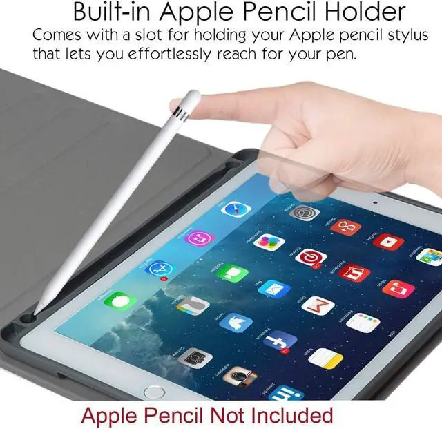 Alt view image 4 of 7 - Keyboard Case for iPad Mini 5 4 3 2 1 - Touchpad Detachable Keyboard with Pencil Holder - Slim Leather Folio Smart Cover for iPad Mini 5th 2019 - iPad Mini 4 - Mini 3 - Mini 2 & 1