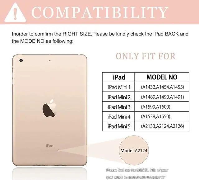 Alt view image 2 of 7 - Keyboard Case for iPad Mini 5 4 3 2 1 - Touchpad Detachable Keyboard with Pencil Holder - Slim Leather Folio Smart Cover for iPad Mini 5th 2019 - iPad Mini 4 - Mini 3 - Mini 2 & 1 Rose Gold