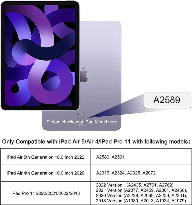Alt view image 2 of 7 - [2 Pack] Tempered Screen Protector For iPad Air 4 Air 5 Generation 10.9 inch 2022 2020, iPad Pro 11 Inch 2022 2021 2020 2018, Face ID & Apple Pencil & Case Compatible