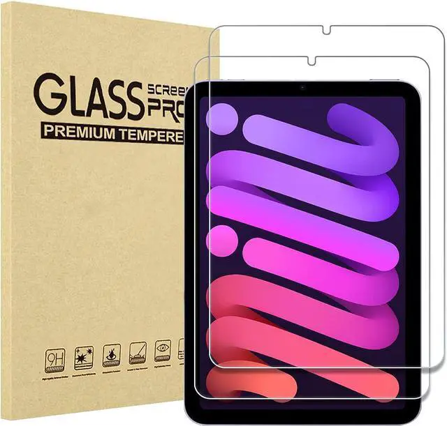 Main image of [2 Pack] Tempered Screen Protector For iPad Mini 6 8.3 Inch 2021 Model A2567 A2568 A2569 Tempered Glass Film Protector, Face ID & Apple Pencil & Case Compatible