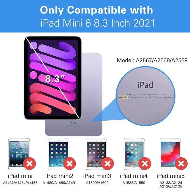 Alt view image 2 of 7 - [2 Pack] Tempered Screen Protector For iPad Mini 6 8.3 Inch 2021 Model A2567 A2568 A2569 Tempered Glass Film Protector, Face ID & Apple Pencil & Case Compatible