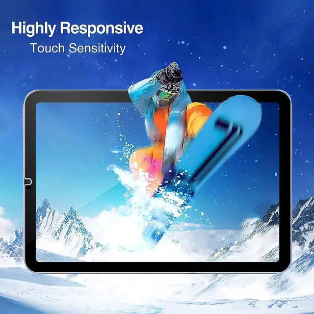 Alt view image 3 of 7 - [2 Pack] Tempered Screen Protector For iPad Mini 6 8.3 Inch 2021 Model A2567 A2568 A2569 Tempered Glass Film Protector, Face ID & Apple Pencil & Case Compatible