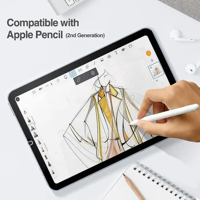 Alt view image 5 of 7 - [2 Pack] Tempered Screen Protector For iPad Mini 6 8.3 Inch 2021 Model A2567 A2568 A2569 Tempered Glass Film Protector, Face ID & Apple Pencil & Case Compatible