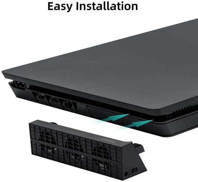 Alt view image 4 of 7 - Intelligent Cooling Fan for PS4 Slim, External Temperature Control Fan Cooler Cooling System for Playstation 4 Slim Gaming Console [NOT for PS4 / PS4 Pro]