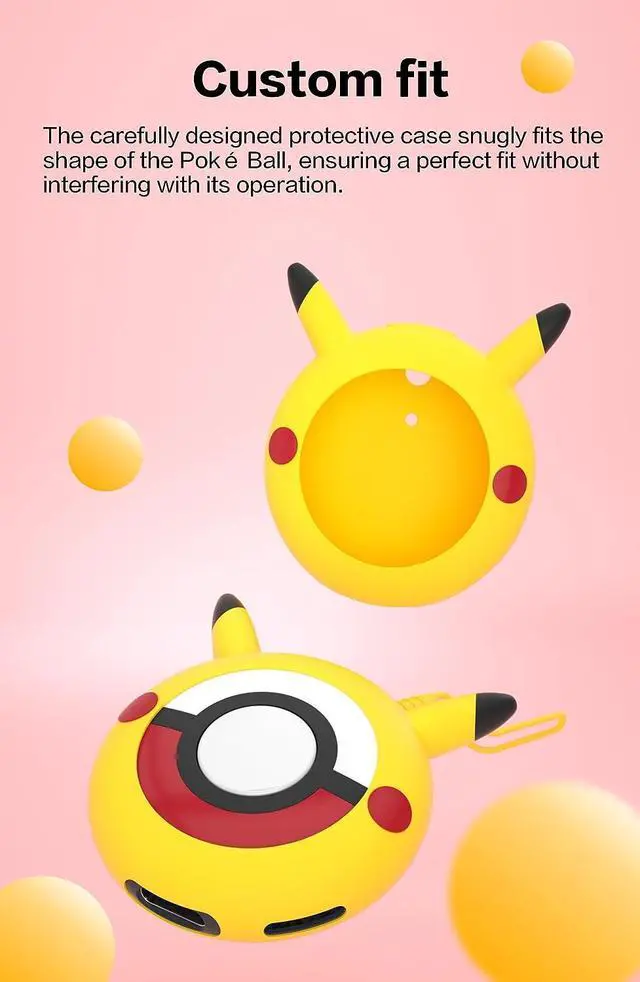 Alt view image 2 of 7 - Protective Silicone Case for Pokémon Go Plus + 2023, Cover Case for Pokemon Go Plus Plus with Wrist Strap Yellow