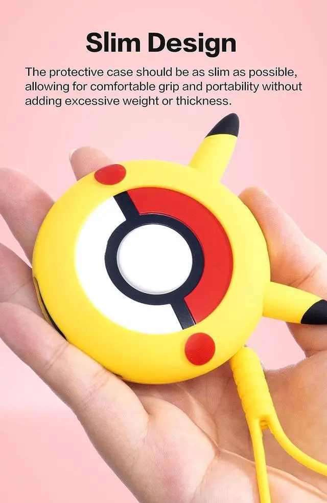 Alt view image 5 of 7 - Protective Silicone Case for Pokémon Go Plus + 2023, Cover Case for Pokemon Go Plus Plus with Wrist Strap Yellow