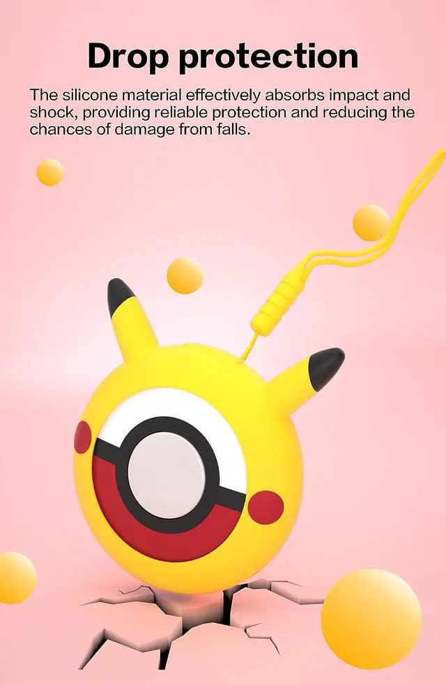 Alt view image 6 of 7 - Protective Silicone Case for Pokémon Go Plus + 2023, Cover Case for Pokemon Go Plus Plus with Wrist Strap Yellow