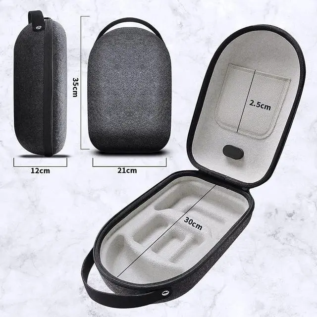 Alt view image 2 of 6 - Hard Carrying Case for Oculus Quest 2 VR Gaming Headset Waterproof Shockproof Hard Storage Box Black