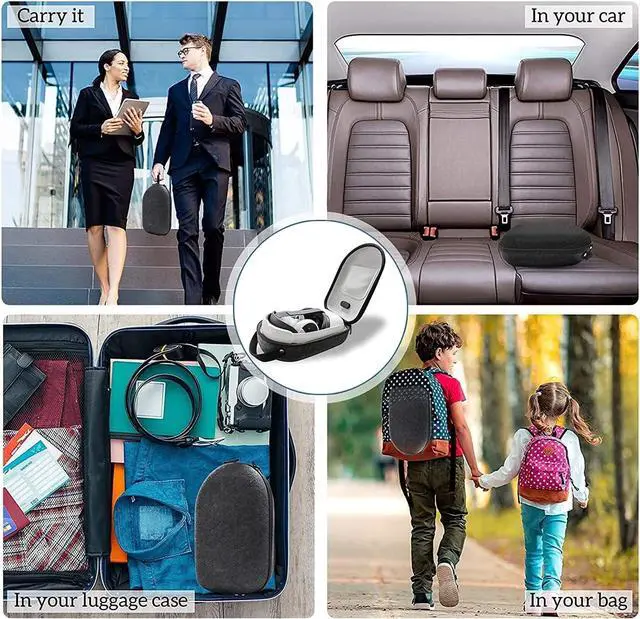 Alt view image 4 of 6 - Hard Carrying Case for Oculus Quest 2 VR Gaming Headset Waterproof Shockproof Hard Storage Box Black