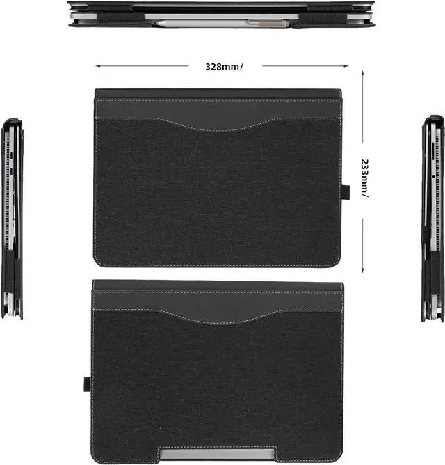 Alt view image 6 of 7 - Protective Case Cover for Microsoft Surface Laptop Studio 14.4 Inch with Pencil Holder, PU Leather Hard Folio Cover for Surface Laptop Studio 14" 2-in-1 Laptop