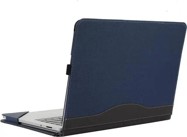 Alt view image 4 of 7 - Protective Case Cover for Microsoft Surface Laptop Studio 14.4 Inch with Pencil Holder, PU Leather Hard Folio Cover for Surface Laptop Studio 14" 2-in-1 Laptop Blue