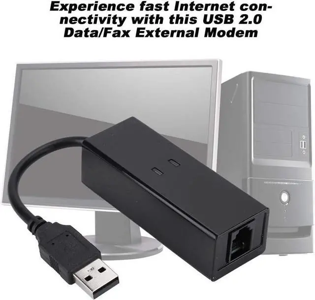 Alt view image 6 of 7 - USB 56K External Dial Up Voice Fax Data Modem Fit for Win7 Win8 Win10 XP Supports V.92 protocols and Features 56K Download speeds, 48K Data Upload and 14.4 Kbps fax Mode