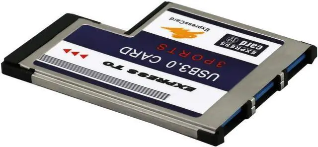 Alt view image 2 of 6 - 3 Ports Hidden Inside USB 3.0 to Expresscard 54mm USB3.0 Adapter Converter for Express Card Laptop Notebook PC