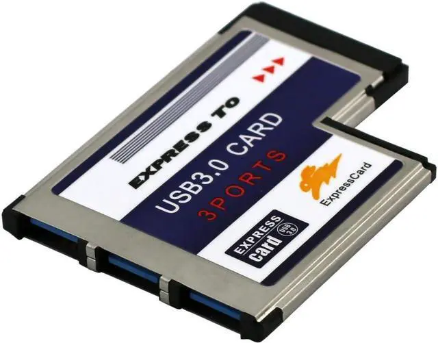 Main image of 3 Ports Hidden Inside USB 3.0 to Expresscard 54mm USB3.0 Adapter Converter for Express Card Laptop Notebook PC