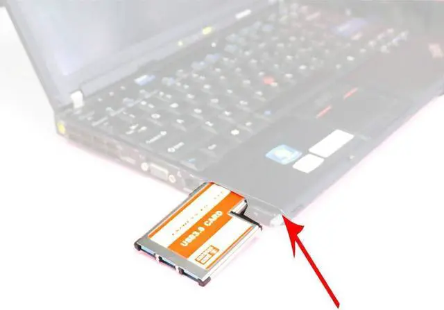 Alt view image 5 of 6 - 3 Ports Hidden Inside USB 3.0 to Expresscard 54mm USB3.0 Adapter Converter for Express Card Laptop Notebook PC