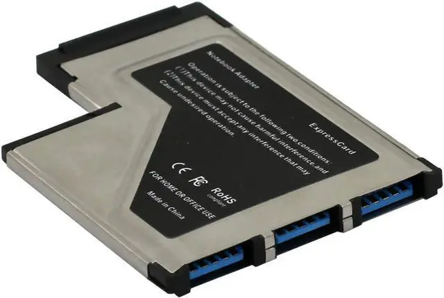 Alt view image 4 of 6 - 3 Ports Hidden Inside USB 3.0 to Expresscard 54mm USB3.0 Adapter Converter for Express Card Laptop Notebook PC