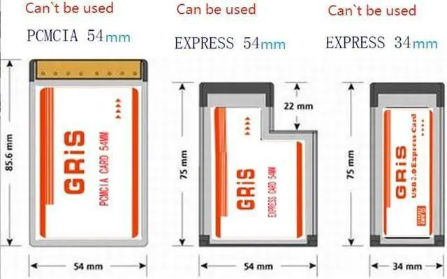 Alt view image 6 of 6 - 3 Ports Hidden Inside USB 3.0 to Expresscard 54mm USB3.0 Adapter Converter for Express Card Laptop Notebook PC