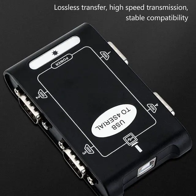 Alt view image 6 of 7 - USB to Serial Adapter, Com Reserved Function, 4 RS232 Ports, Compact Design Compact Design, USB to RS232 Adapter, Windows Compatible Suitable for Notebook Computers