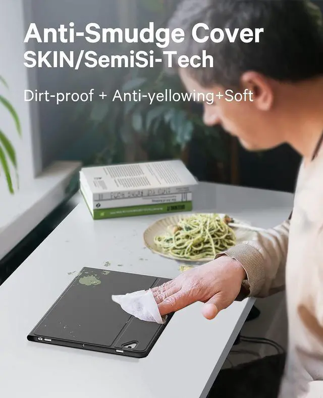 Alt view image 4 of 7 - Touchpad Keyboard Case for iPad Mini 6 Smart Stand Cover with Detachable Wireless Magnetic Keyboard, Pencil Holder For iPad Mini 6th Generation 8.3 inch 2021