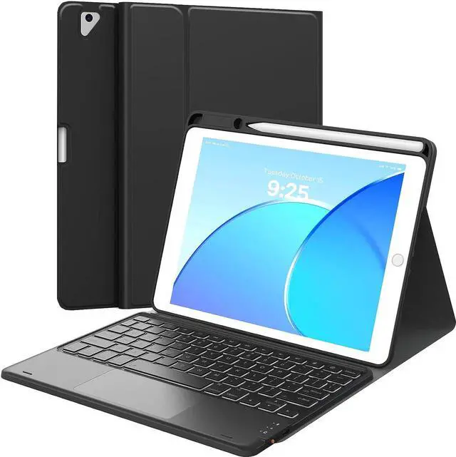 Main image of Touchpad Keyboard Case for iPad Mini 6 Smart Stand Cover with Detachable Wireless Magnetic Keyboard, Pencil Holder For iPad Mini 6th Generation 8.3 inch 2021