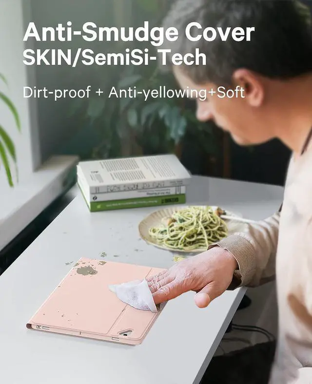 Alt view image 3 of 6 - Touchpad Keyboard Case for iPad 12.9 inch 2022 2021 2020 2018 6th 5th 4th 3rd Generation Smart Stand Cover with Detachable Wireless Magnetic Keyboard, Pencil Holder Pink