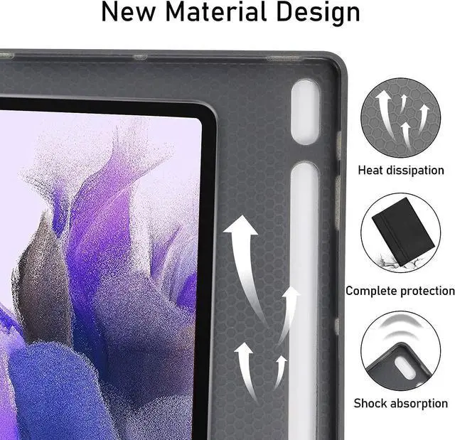 Alt view image 3 of 7 - Keyboard Case for Samsung Galaxy Tab S9 Ultra 14.6 Inch 2023 SM-X910 SM-X916B SM-X918U Smart Folio Cover with Pencil Holder, Magnetic Detachable Wireless Bluetooth Keyboard